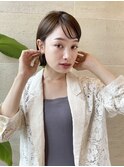 人気スタイル/ぱつっとミニボブ/切りっぱなしボブ/20代30代40代