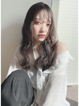 カノイ(KANOI) 【抜け感◎】シースルーバング×シアーグレージュ