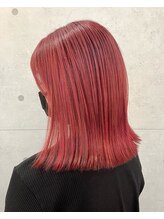 バングヘアーデザイン(BANG HairDesign) ネオンピンクカラー