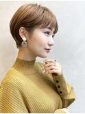 小顔補正立体カットショートボブショコラアッシュ20代30代40代