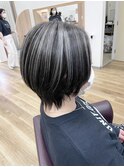 白髪改造ハイライト