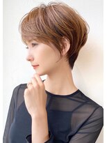 ショートボブ髪型30代40代50代前髪あり前髪なし面長丸顔【倉田】