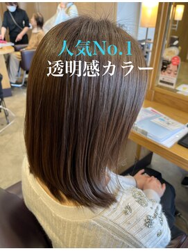 ユウヘアー 石川橋店(U Hair) 似合わせカット/透明感カラー/艶髪ミディアム