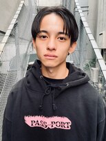 センターパートニュアンスパーマワンカールパーマ韓国コンマヘア