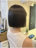 大人美人ショートボブ髪質改善カラーアッシュグレージュ