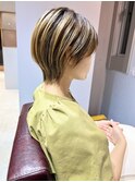 *滝田*ケアブリーチカラー似合わせショートボブウルフレイヤー