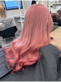 9816ベビーピンクカシスレッドハイトーンカラー韓国ワンホンヘア
