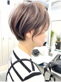 ハイライト白髪染め白髪ぼかしショートボブレイヤー40代横浜関内