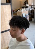 大分メンズツイストスパイラルパーマ刈り上げマッシュショート