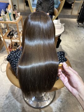 ロンド シャルム 吉祥寺(Lond charme) くびれヘア/アプリコットオレンジ/髪質改善/縮毛矯正/前髪吉祥寺