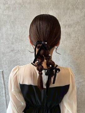 スタイル 横浜(STYLE) 結婚式お呼ばれツイン編みおろし／ヘアセット/ふわふわ/アレンジ