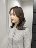 透明感髪質改善カラー◎オリーブブラウン×くびれヘア小顔