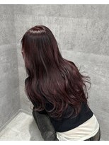 ルイス(L'wis)&nbsp;ワインレッド学割U24ケアブリーチ渋谷10代20代30代赤髪ボルドー