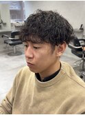 波巻きパーマ