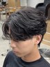 メンズカット+フェザーパーマ￥11500[センターパート/ツイストパーマ/men's]