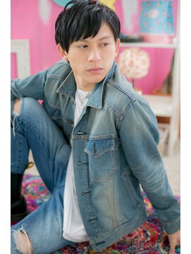 ミック 日暮里店(miq) 男らしい黒髪×ツーブロックの辛口ショート