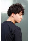 横顔キマる ウェーブUPフェザーマッシュ ソフトスパイラル