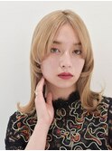 くびれボブ/カーキグレージュ/大人かわいい/フェザーバング