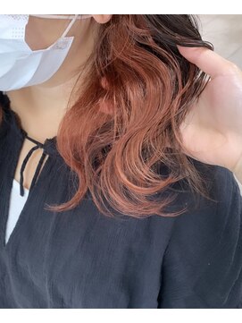 ブレス 小阪店(brace) インナーカラー☆オレンジピンク☆☆☆