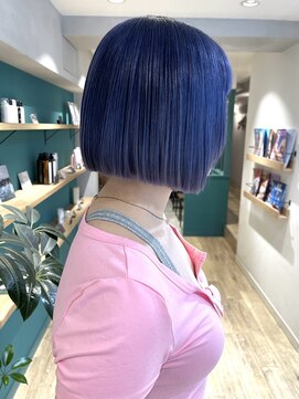 エミス バイ メルト 吉祥寺(emis by melt) 【堀惠】ブリーチカラーブルーバイオレット顔まわりレイヤー