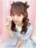 透色ドロップ佐倉なぎちゃん＊立体リボンハーフツイン＊まゆ
