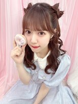 透色ドロップ佐倉なぎちゃん＊立体リボンハーフツイン＊まゆ