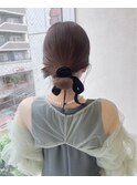 シニヨンスタイル × リボンアレンジ