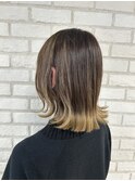 切りっぱなしボブ×外ハネ