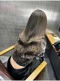 #ロングヘア#プルエクステ#グラデーション#アッシュカラー