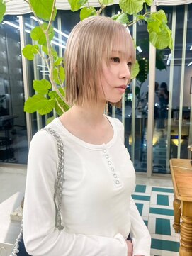 ノエ(noe) ホワイトグレージュ/デジタルパーマ/チェリーブラウン/栄h68