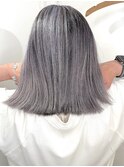 脱白髪染めホワイトバレイヤージュ×ブリーチ２回