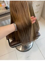 アース 鶴岡店(HAIR&MAKE EARTH)&nbsp;ヘーゼルベージュ~ローブリーチダブルカラー