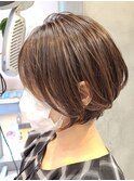 大人ショート/くびれショート/脱白髪染め/グレージュ/調布/府中