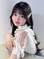 アルバム 池袋(ALBUM) 暗めカラーロングおくれ毛前髪カットグレージュ_F30856