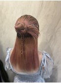 ライブ前ヘアセット/カチモリ/ハーフアップ