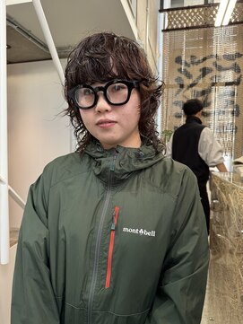 yosuke カラーとパーマを一緒に楽しむブラウンレイヤーパーマ