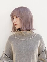 ラッドルーム(LAD ROOM.)&nbsp;ラベンダーグレージュ/ミルクティーカラー/切りっぱなしボブ