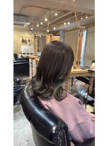 フリックヘアサロン 梅田茶屋町2号店(FLICK HAIR SALON) ミディアム/イルミナカラー/トーンアップ/透明感ヘア