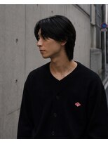 エクスプロア デザイン アクト 三鷹(EXPLORE DESIGN ACT.) ミディアム/センターパート/メンズ/ニュアンスパーマ