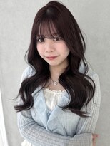 カシュカシュ 表参道(cache cache)&nbsp;ブリーチなしラベンダーカラー薄め前髪顔周り