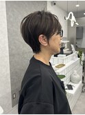 大人クールなくびれショートx白髪ぼかしハイライト【菅井】