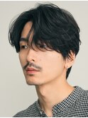 銀座フェザーパーマ毛流れニュアンスルーズパーマセンターパート