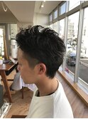 お手入れ簡単オールバックスタイル