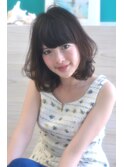 斜めバングふわくしゅニュアンス