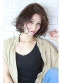外国人風無造作ロブ/SWEET/上村知美