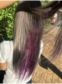 ミルクティーグレージュ×インナーカラー