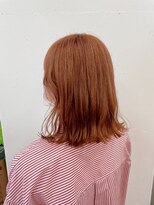 ニカ 溝の口(NICA)&nbsp;オレンジブラウン×ミディアムスタイル＊【NICA 溝の口店】