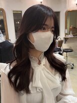 ジーニー 千葉(GENiE) くびれ韓国レイヤー/ピンクベージュ/顔周り【佐藤詩門】