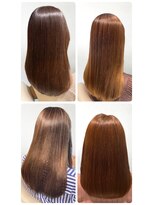 美容室フルール&nbsp;艶感♪髪質改善カラー大人可愛いグレージュハイライトロング