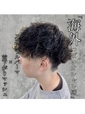 《　海外風スパイラルパーマ　》前下がりマッシュ
